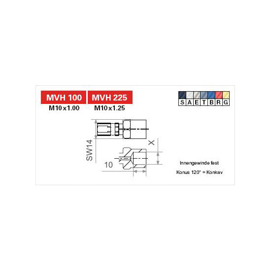 TRW MOTO MVH100A Brake Pipe Tip