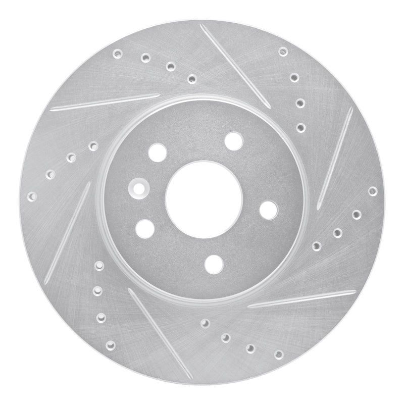 R1 Concepts R1 13-22 Buick Encore Front Right Drilled & Slotted Silver Brake Rotor