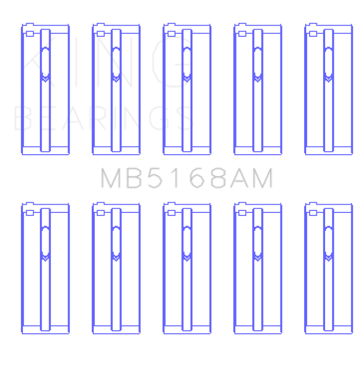 King Engine Bearings King Acura F22B1 / Honda F22A1/F22A6/F22B1/F22B2/F22B6 0.50 Oversized Main Bearing Set