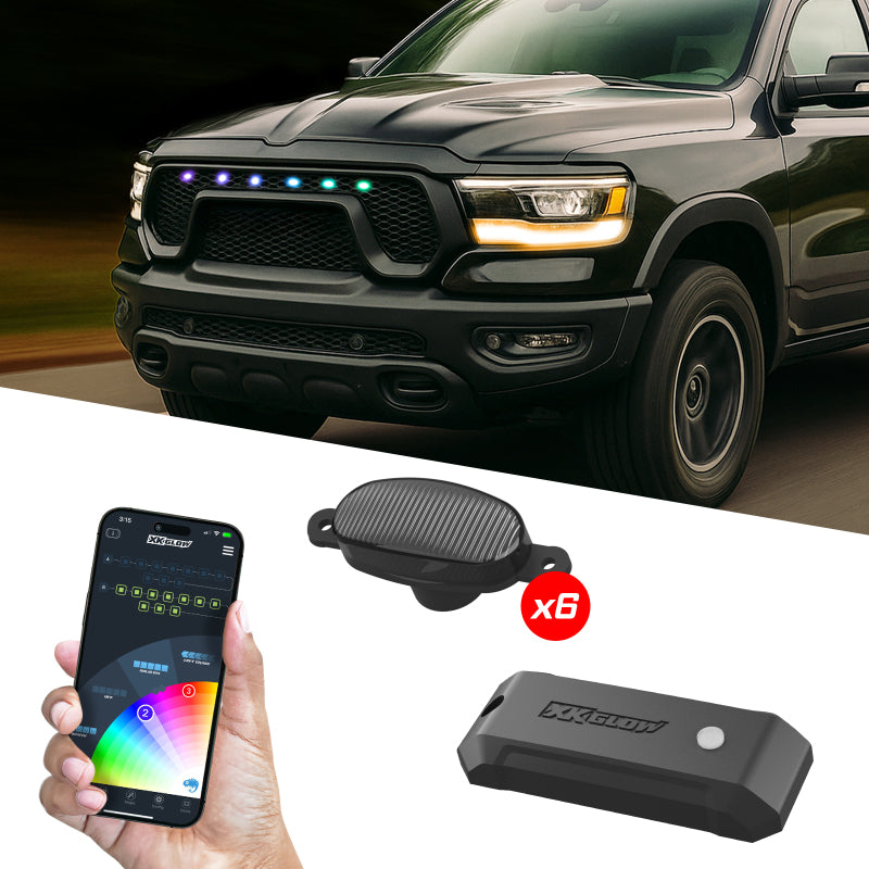 XKGLOW XK Glow XKmax Pre-Runner Style RGBW LED Grill Pods - 6pc