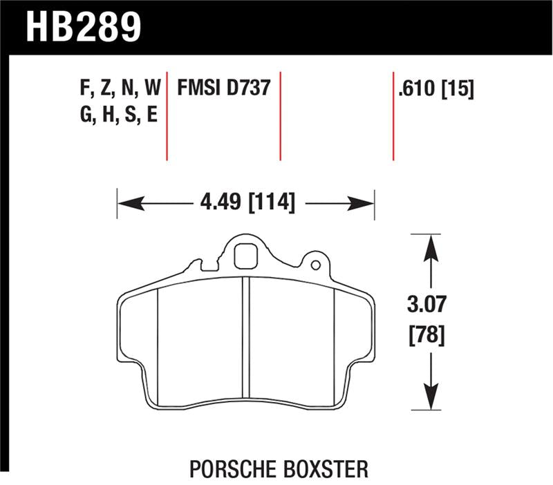Hawk Performance Hawk 97-08 Porsche Boxster / 07-08 Cayman Blue 9012 Race Front Brake Pads