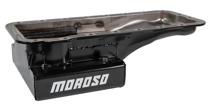 Moroso Ford 352-428 FE (w/Front Sump) Kicked Out Wet Sump 8qt 6in Steel Oil Pan