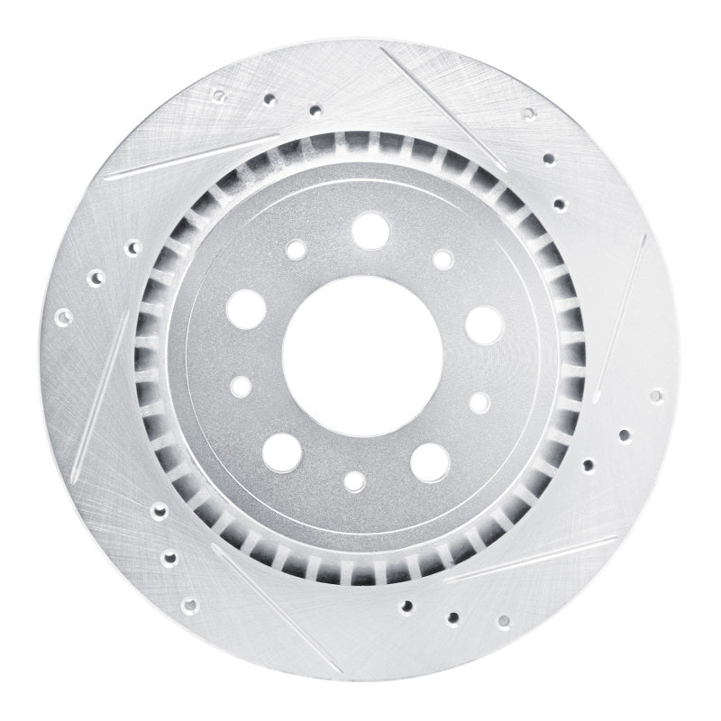 R1 Concepts R1 00-00 Volvo V70 Rear Right Drilled & Slotted Silver Brake Rotor