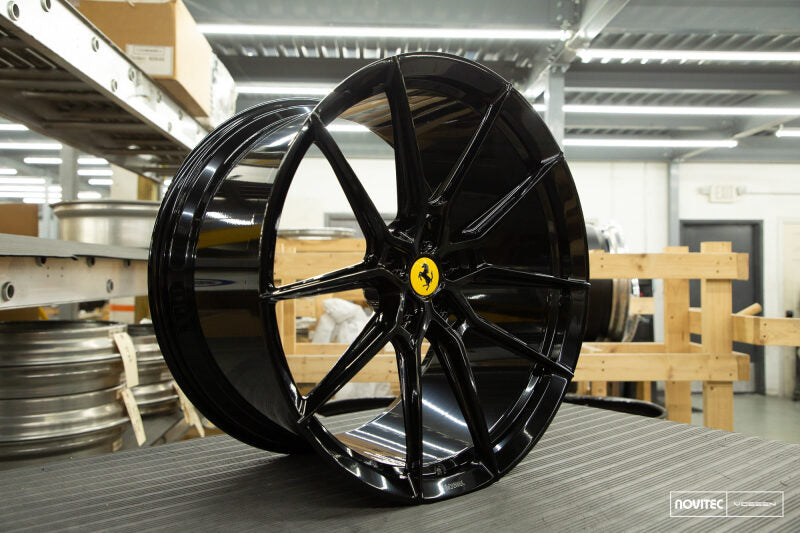 Vossen x Novitec NF9 22x11.5in - 5x114.3 BP - ET29 - Gloss Black Ferrari 296 Rear Wheel