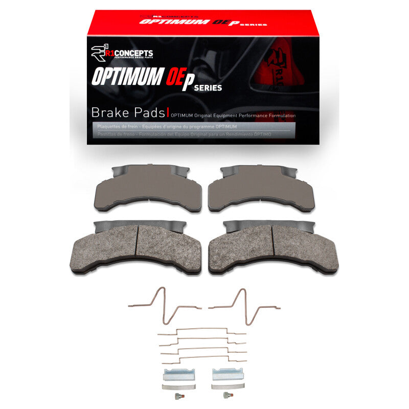 R1 Concepts R1 83-12 Beaver Motorcoach Monterey Front/Rear Optimum OE Pads & Hardware Kit