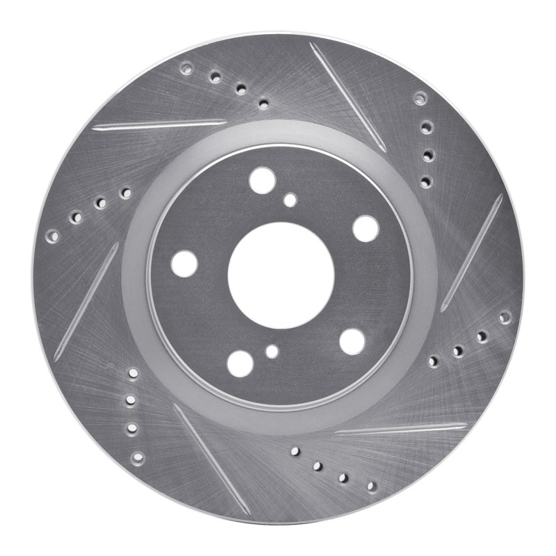 R1 Concepts R1 21-26 Hyundai Palisade Rear Right Drilled & Slotted Silver Brake Rotor