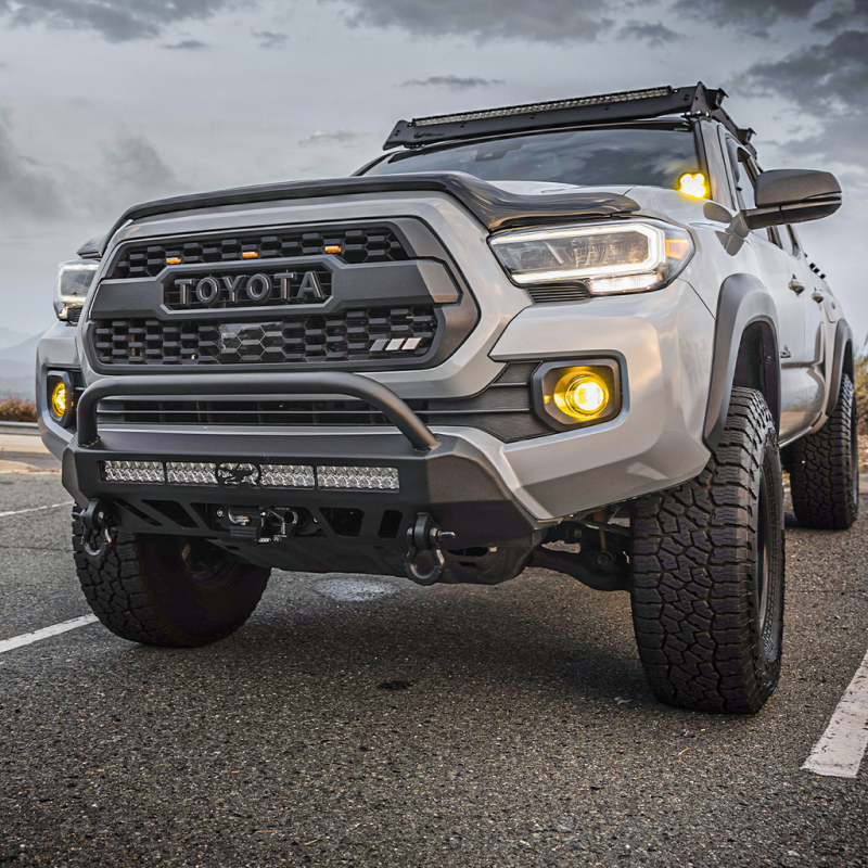 Cali Raised LED Cali Raised 16-23 Toyota Tacoma Stealth Bumper - Bull Bar / No Light Bar