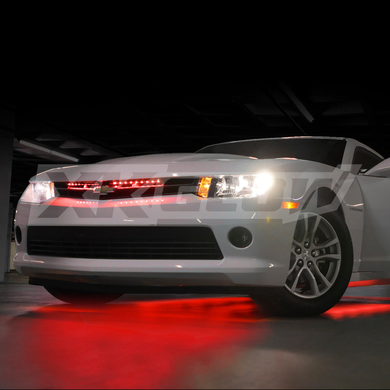 XKGLOW XK Glow Tube Single Color Underglow LED Accent Light Car/Truck Kit Red - 8x24In