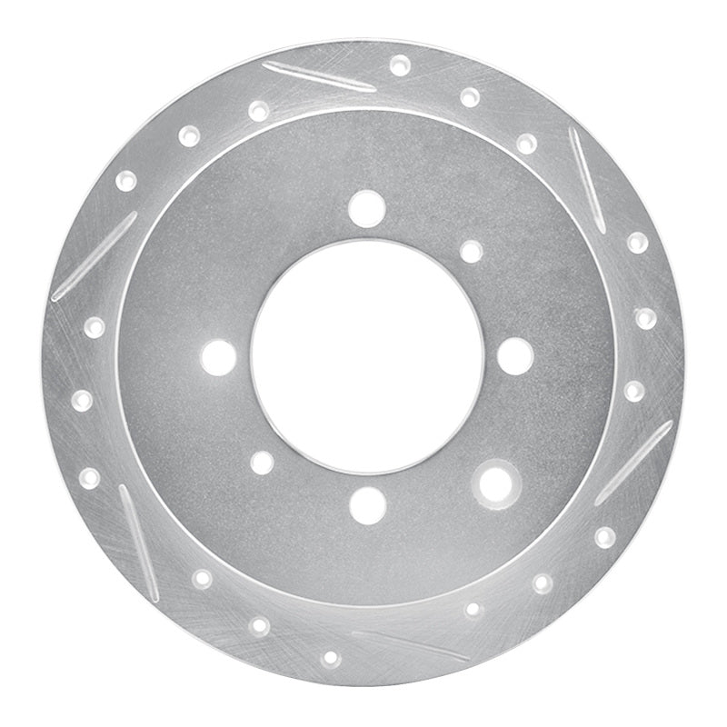 R1 Concepts R1 91-93 Hyundai SONATA Rear Right Drilled & Slotted Silver Brake Rotor
