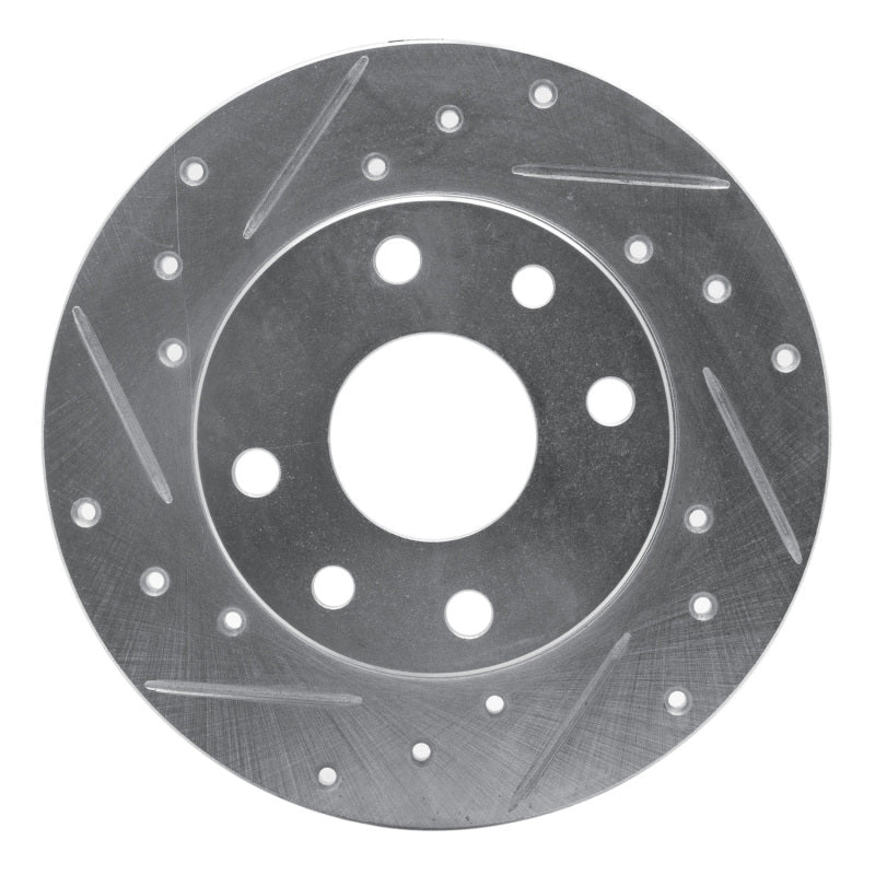 R1 Concepts R1 85-89 Chevrolet SPECTRUM Front Left Drilled & Slotted Silver Brake Rotor