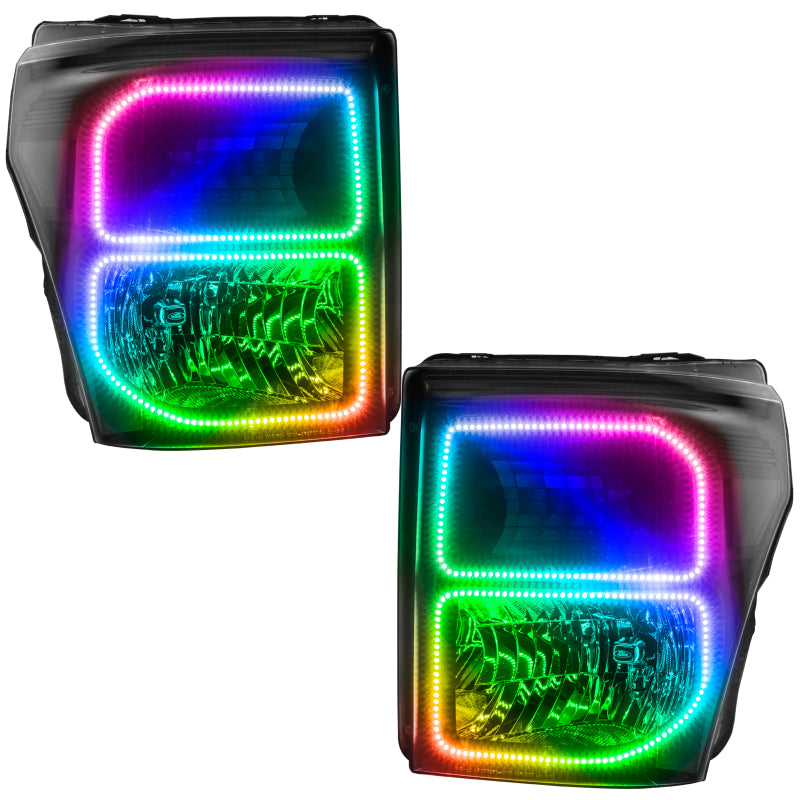 ORACLE Lighting Oracle 11-16 Ford F250/350 LED HL - Black - ColorSHIFT w/o Controller