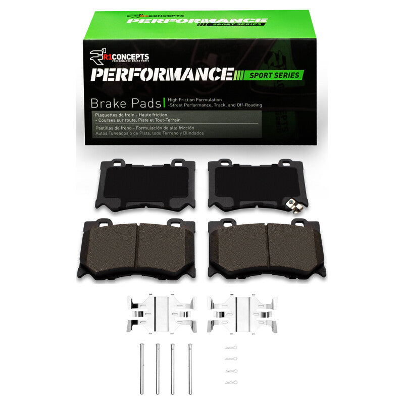 R1 Concepts R1 23-24 Nissan Z (w/Akebono 4 Piston Calipers) Front R1 Performance Sport Pads & Hardware Kit