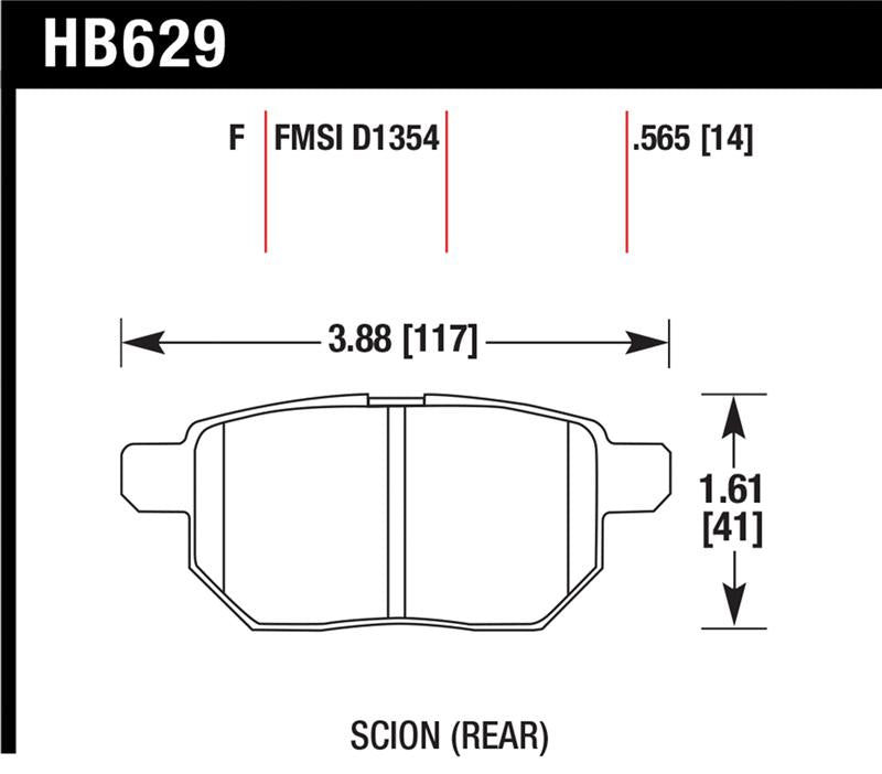 Hawk Performance Hawk 08-11 Scion xB / 09-10 Toyota Corolla / 09-10 Matrix / 10 Prius HPS Street Rear Brake Pads