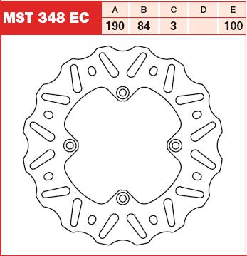 TRW MOTO MST348EC Brake Disc