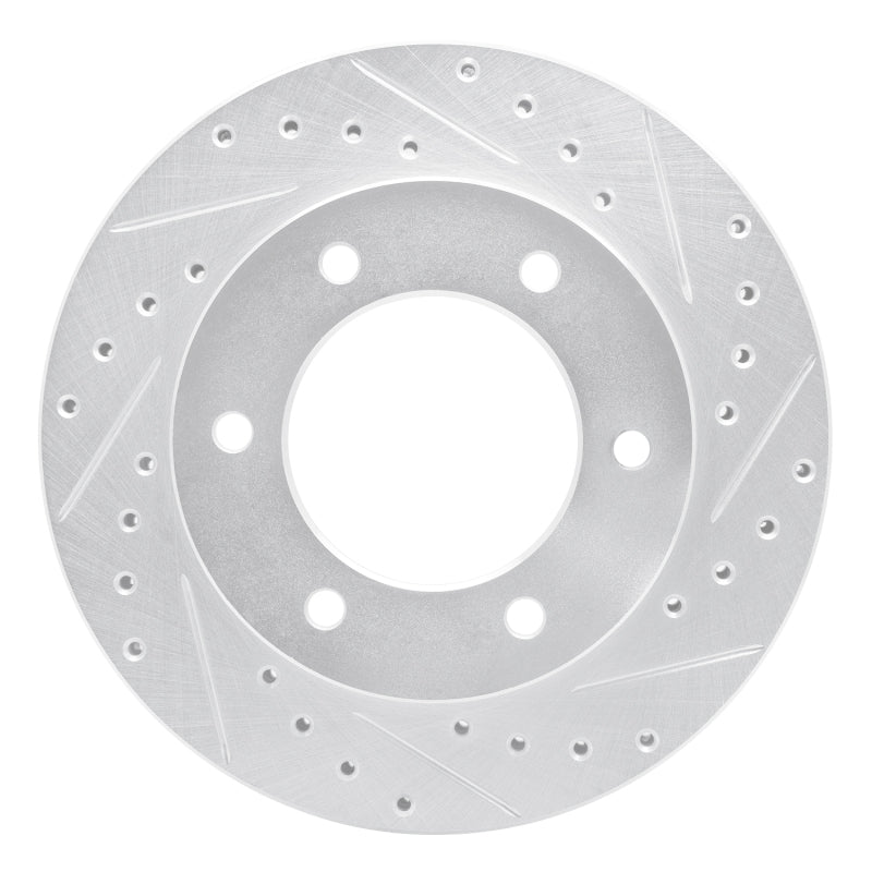 R1 Concepts R1 01-04 Honda Passport Front Right Drilled & Slotted Silver Brake Rotor