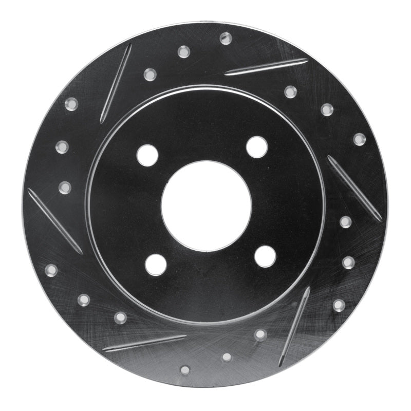 R1 Concepts R1 91-98 Saturn SW1 Rear Left Drilled & Slotted Silver Brake Rotor