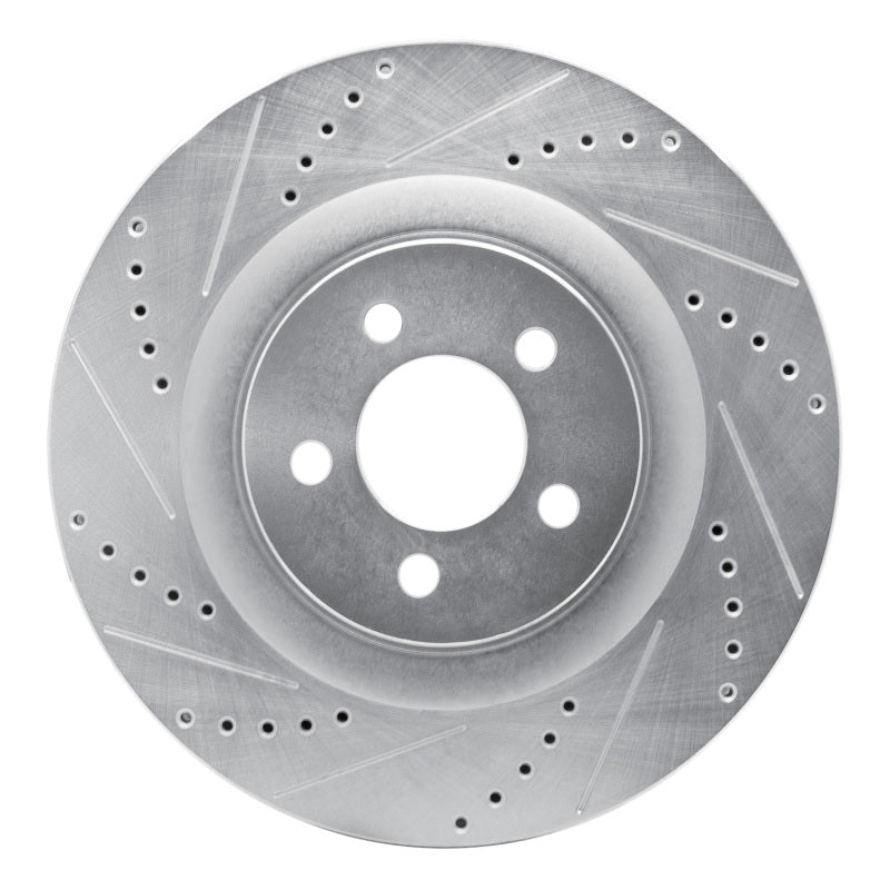 R1 Concepts R1 05-23 Chrysler 300 Front Left Drilled & Slotted Silver Brake Rotor