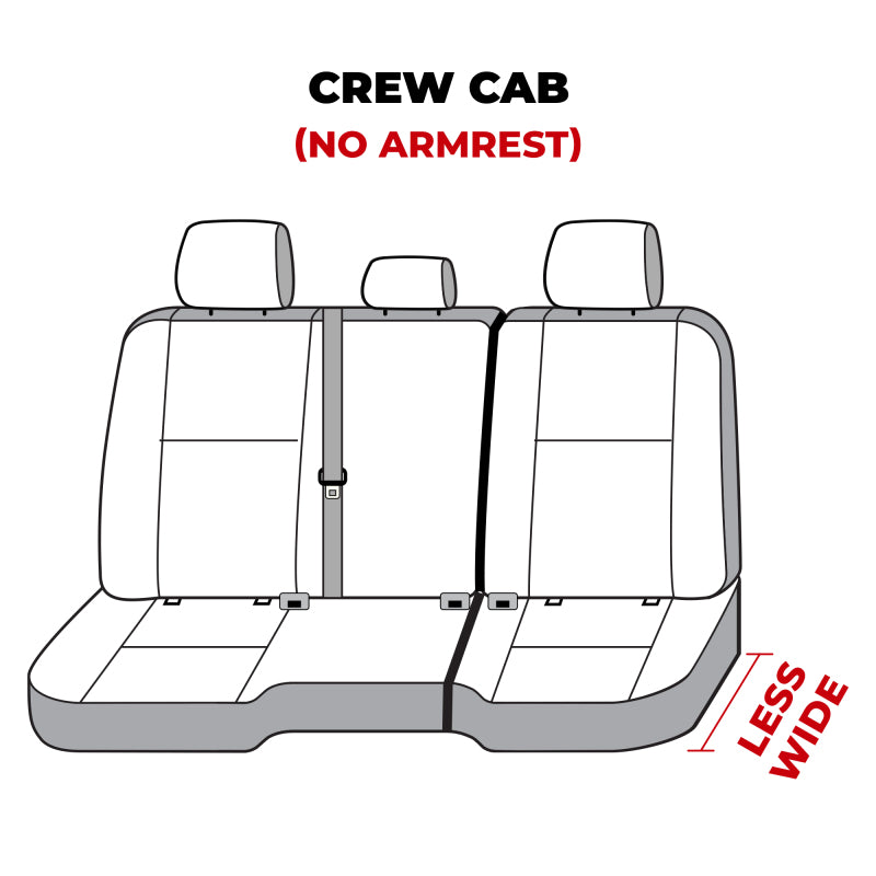 Covercraft 11-23 Dodge Ram Crew/Quad Cabs Rear w/o FDA Endura Logo SeatSaver Second Row Seat Covers