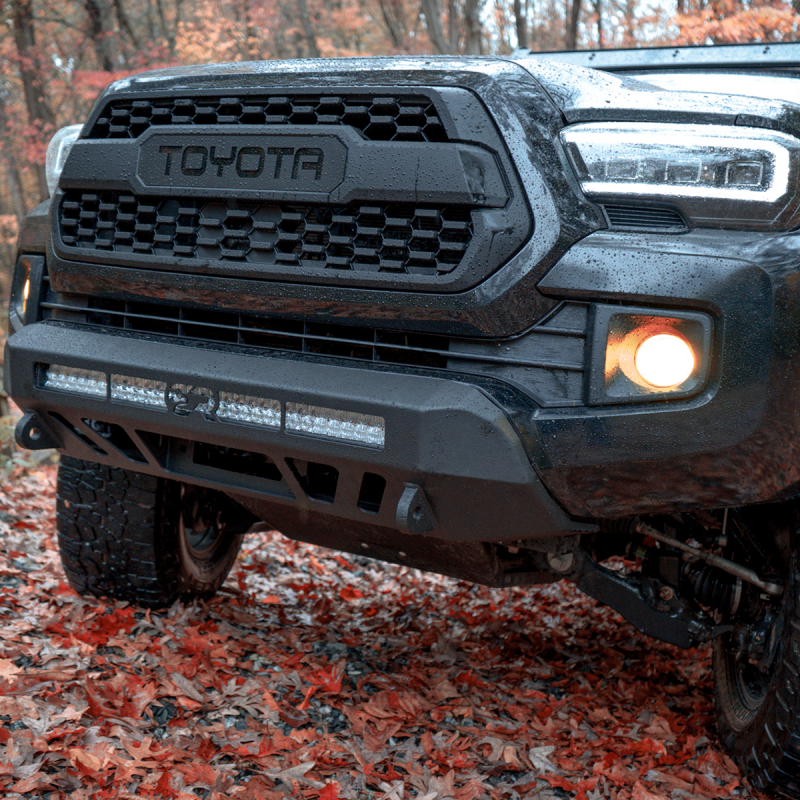 Cali Raised LED Cali Raised 16-23 Toyota Tacoma Stealth Bumper - No Bull Bar /32In Led Bar Spot