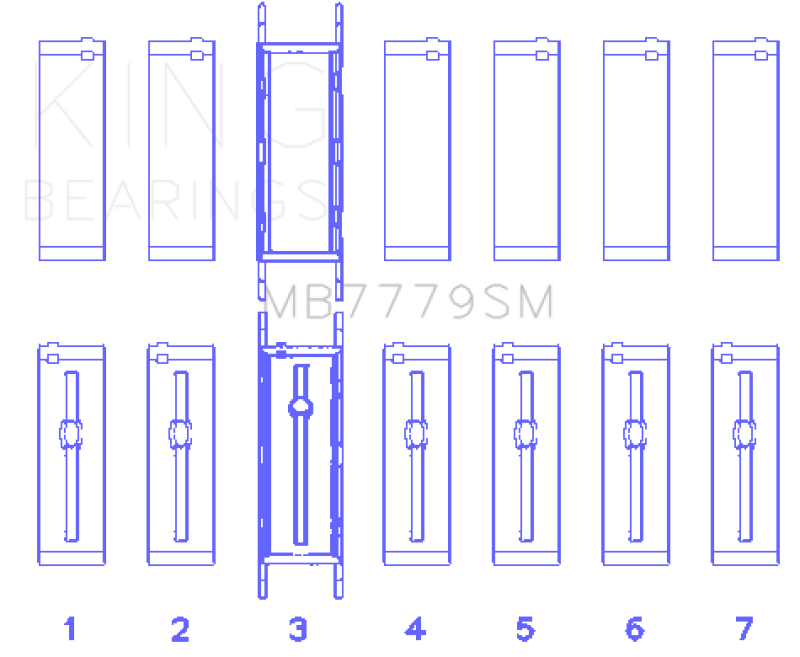 King Engine Bearings BMW B58B30A (Size 0.50 Oversized) Main Bearing Set