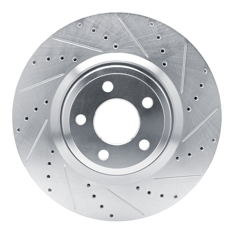 R1 Concepts R1 20-25 Ford Explorer Front Right Drilled & Slotted Silver Brake Rotor