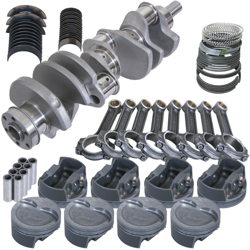 Eagle Ford 351W 4.000in Crank 6.250in I-Beam Rods -26cc Inv Dome 4.040in Pistons Rotating Assembly