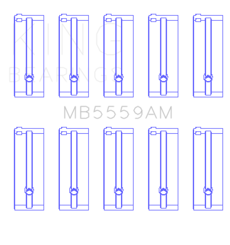 King Engine Bearings Isuzu 4ZB1 (Size STD) Main Bearing Set