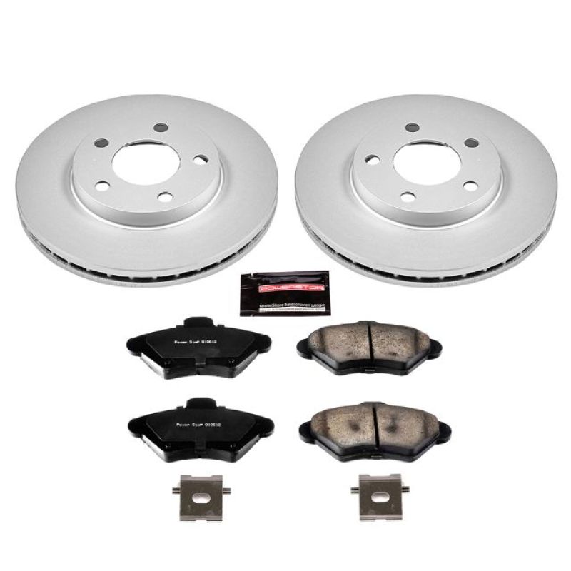 PowerStop Power Stop 94-98 Ford Mustang Front Z17 Evolution Geomet Coated Brake Kit