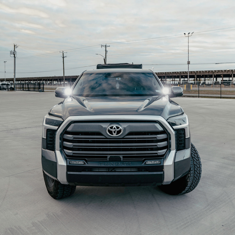 Cali Raised LED Cali Raised 2022+ Toyota Tundra Low Profile Ditch Light Brackets Kit - Round Cannon Pods No Switch