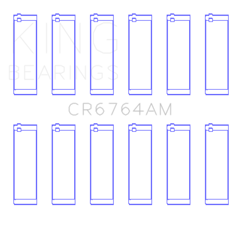 King Engine Bearings VW AES/AUE/ABV (Size +.75) Connecting Rod Bearing Set (Set of 6)