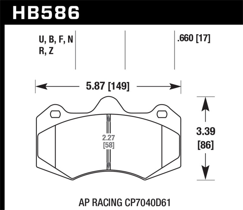 Hawk Performance Hawk AP Racing CP7040 HP Plus Street Brake Pads