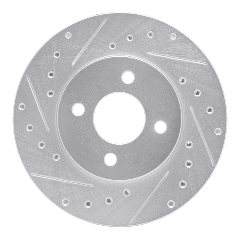 R1 Concepts R1 83-88 Chrysler E CLASS Front Left Drilled & Slotted Silver Brake Rotor
