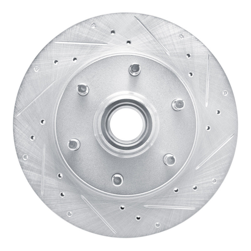 R1 Concepts R1 88-96 Chevrolet C2500 Front Right Drilled & Slotted Silver Brake Rotor