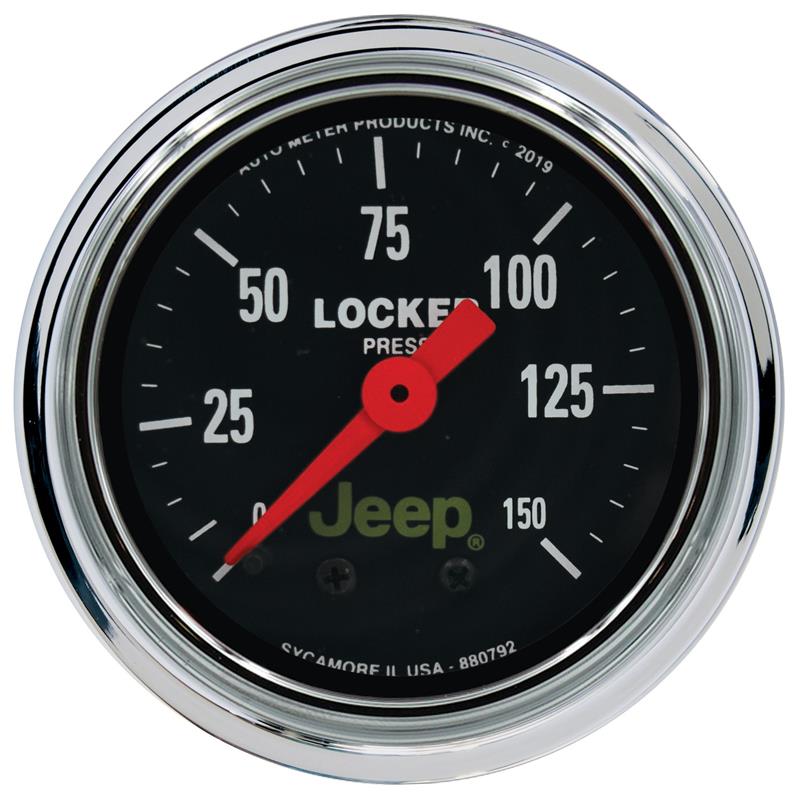 Autometer Jeep 2-1/16in 150 PSI Mechanical Air Locker Gauge