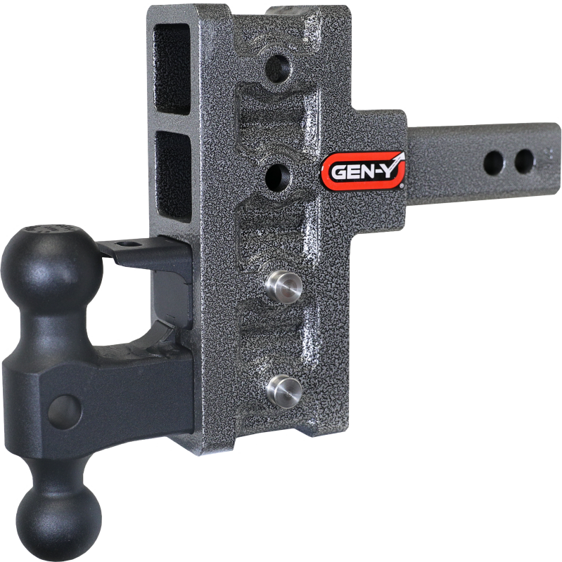 GEN-Y Hitch Gen-Y Mega Duty 2in Shank 5in Offset Drop 2K TW 16K Hitch w/GH-051 Dual-Ball/GH-032 Pintle Lock