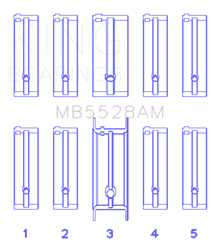 King Engine Bearings Mazda 626 F8/(Size +0.75mm) Main Bearing Set
