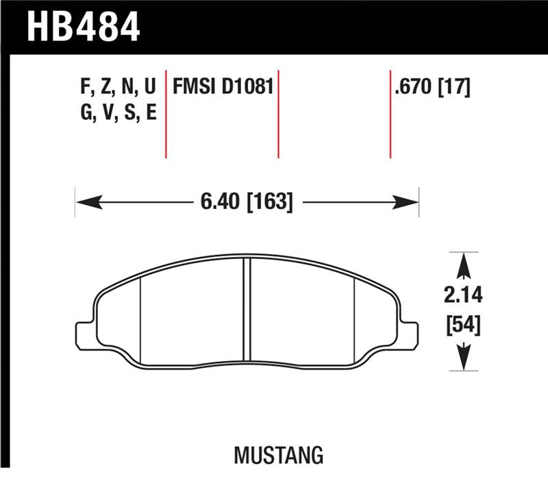 Hawk Performance Hawk 05-10 Ford Mustang GT & V6 / 07-08 Shelby GT HPS Street Front Brake Pads