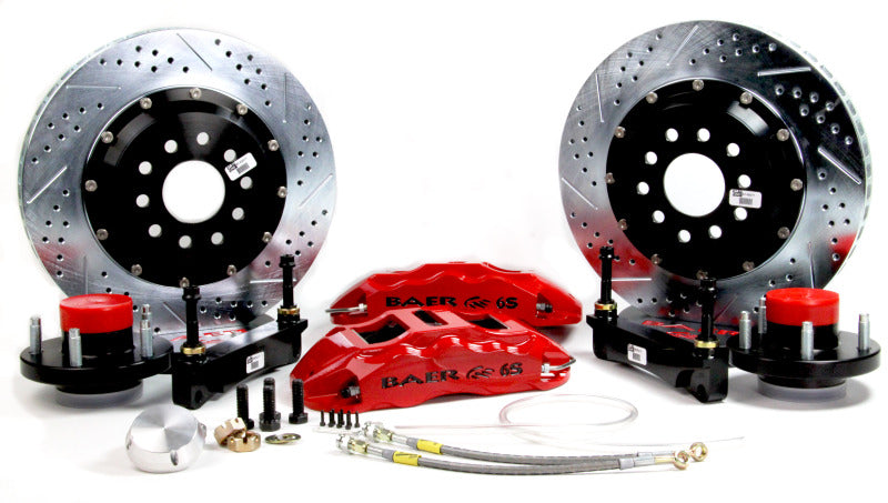 Baer Brakes 69-70 Chevrolet Biscayne STD Studs 14in Extreme+ Front SDZ Brake Kit - Comp Yellow