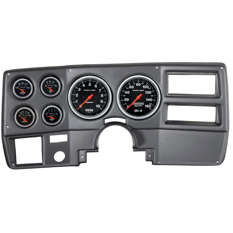 Autometer Sport-Comp 73-83 Chevy Truck/ Suburban Dash Kit 6pc Tach / MPH / Fuel / Oil / WTMP / Volt
