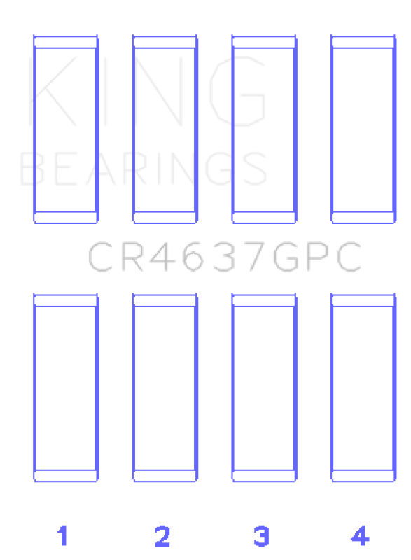 King Engine Bearings Audi BYT/ CDNC/ CCZD/ CPSA (Size 0.25) Connecting Rod Bearing Set
