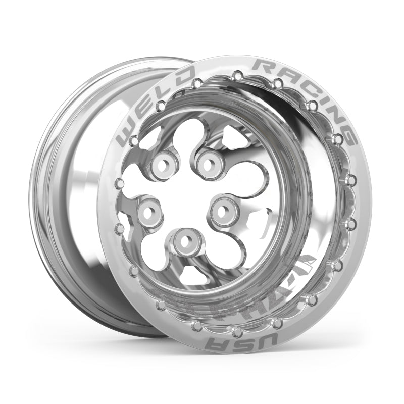 Weld Alpha-1 15x14 / 5x4.75 BP / 4in. BS Wheel - Polished DBL MT