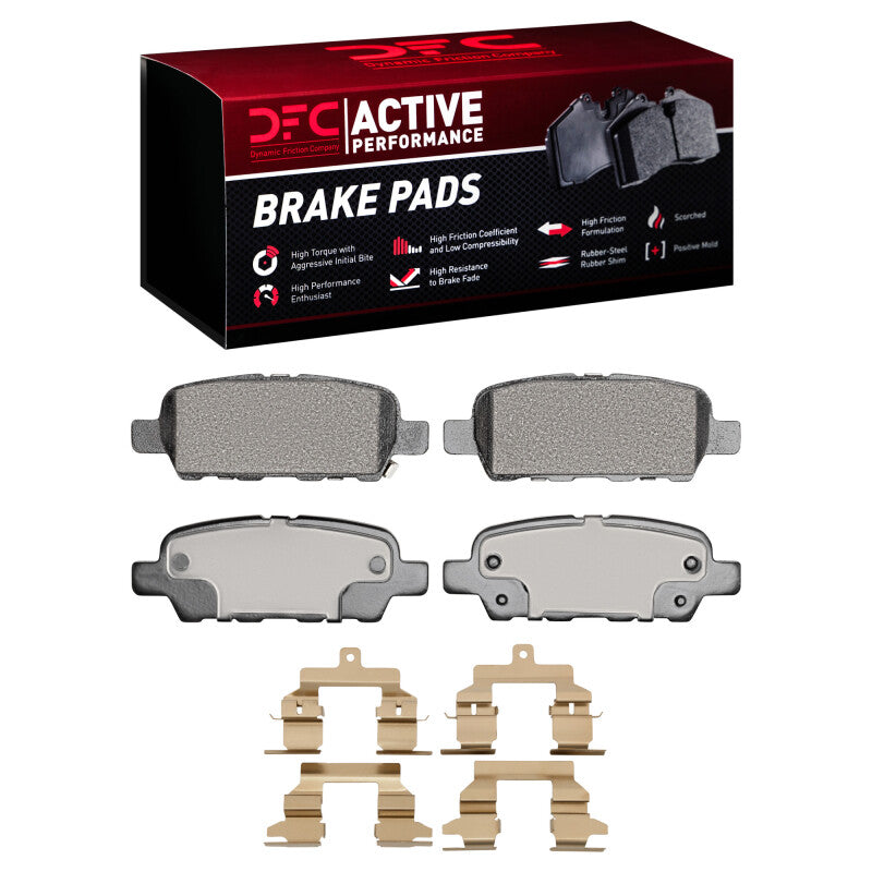 DFC 08-13 Nissan Rogue Rear Active Performance Pads and Hardware Kit