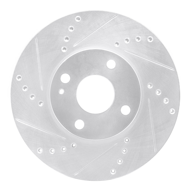 R1 Concepts R1 16-25 Mazda 2 (Mexico) Front Left Drilled & Slotted Silver Brake Rotor
