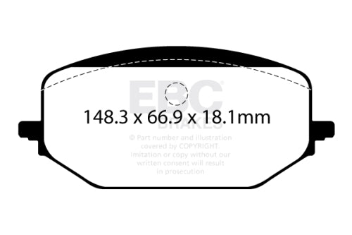 EBC DPX2476 Citroen DS Fiat Opel Peugeot Brake Pad Set