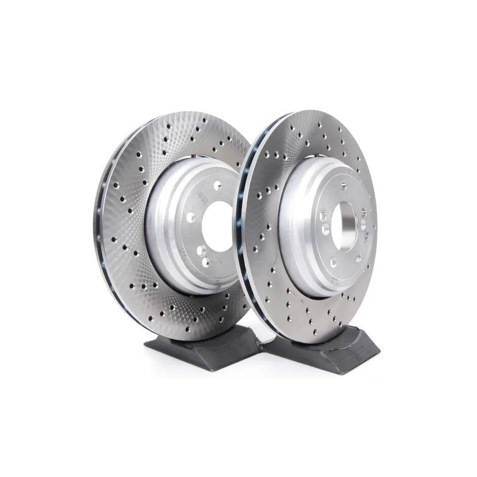 Genuine BMW 34212283803-34212283804 E82 E90 E92 E93 350x24mm Rear Ventilated Brake Discs - Pair (1M & M3)