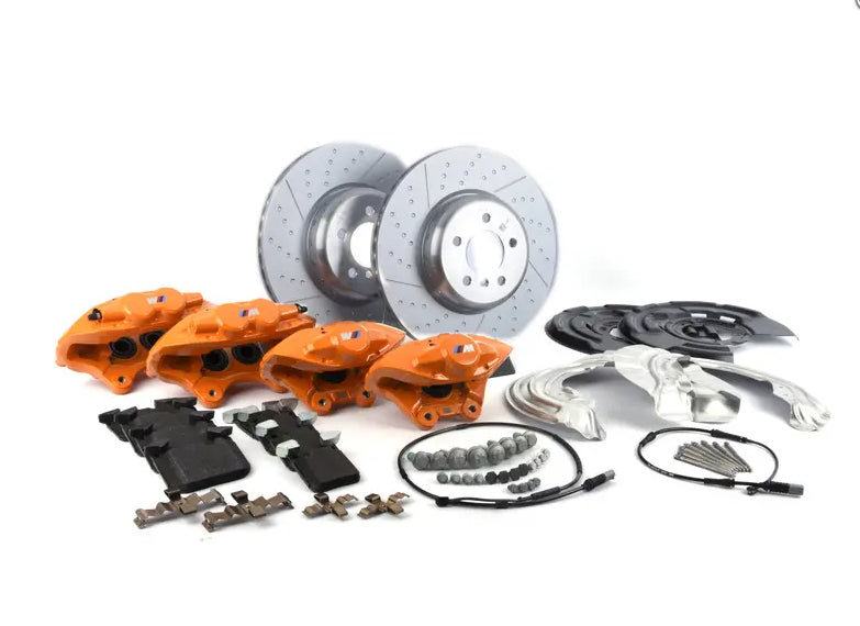 Genuine BMW M Performance F20 F22 F30 F32 Front Big Brake Retrofit Kit with Orange Calipers (Inc. M135i, M235i, 335i & 440i) -