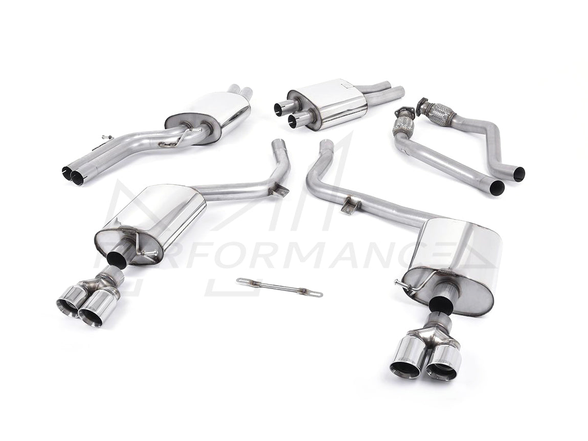 MillTek Audi B8 S5 Resonated Cat-Back Exhaust