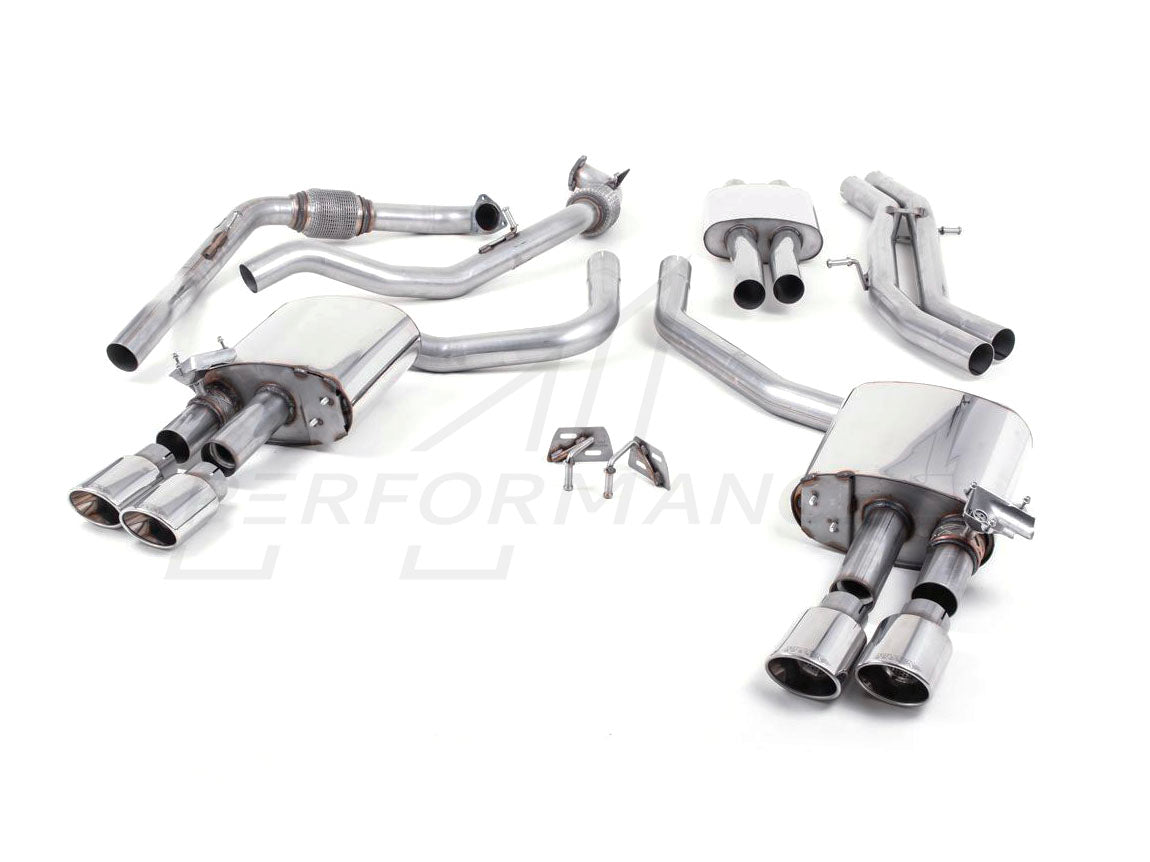 MillTek Audi B9 Resonated Cat-Back Exhaust (S4 & S5)