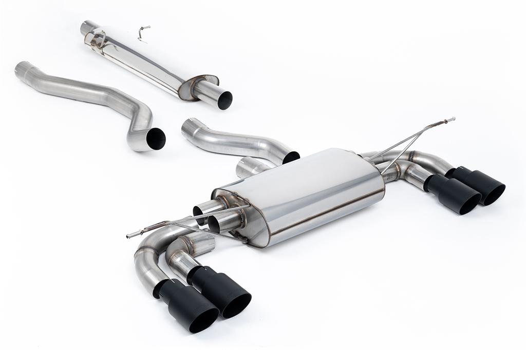 MillTek SSXLR205 Particulate Filter-back OPF/GPF Back System with GT-90 Cerakote Black Trims - ECE Approved