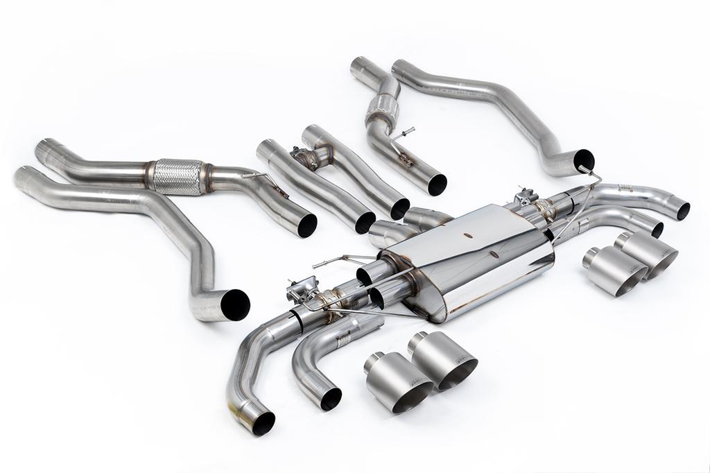 MillTek SSXLR226 Cat-back OPF/GPF Back System with GT-115 Brushed Titanium Tips